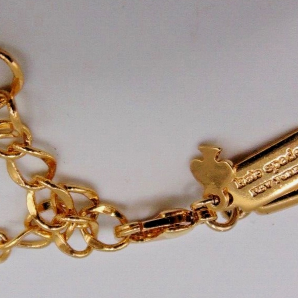 Kate Spade New York Fancy Flock Collar Gold Tone Statement Necklace - Picture 3 of 4